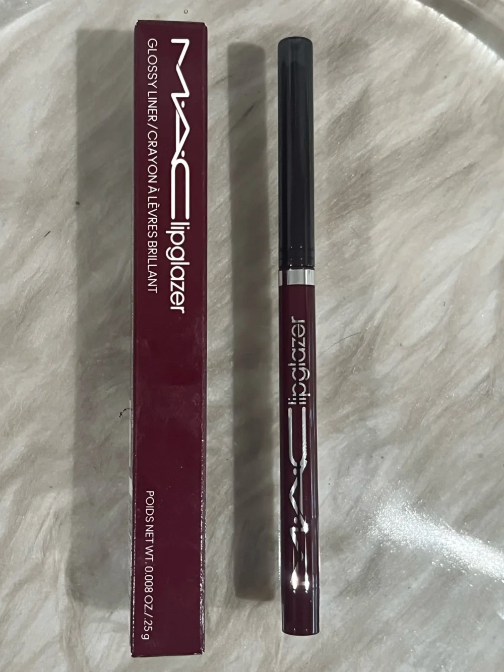 NEW MAC Cosmetics Lipglazer Gel Lip Pencil Lip Liner Nightmoth Blackened Plum